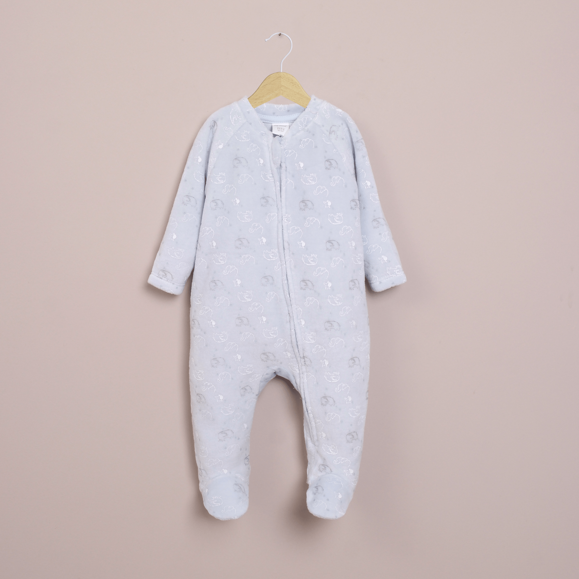 Osito plush celeste de bebé niño-0