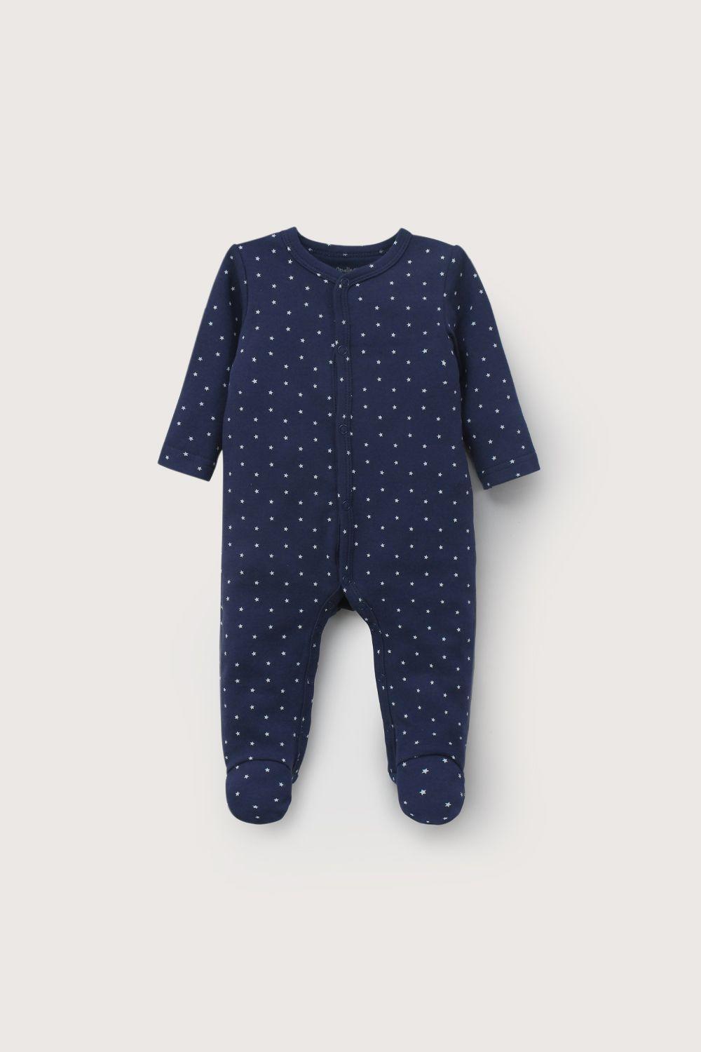 Conjunto 5 piezas azul con lineas de bebé niño-2