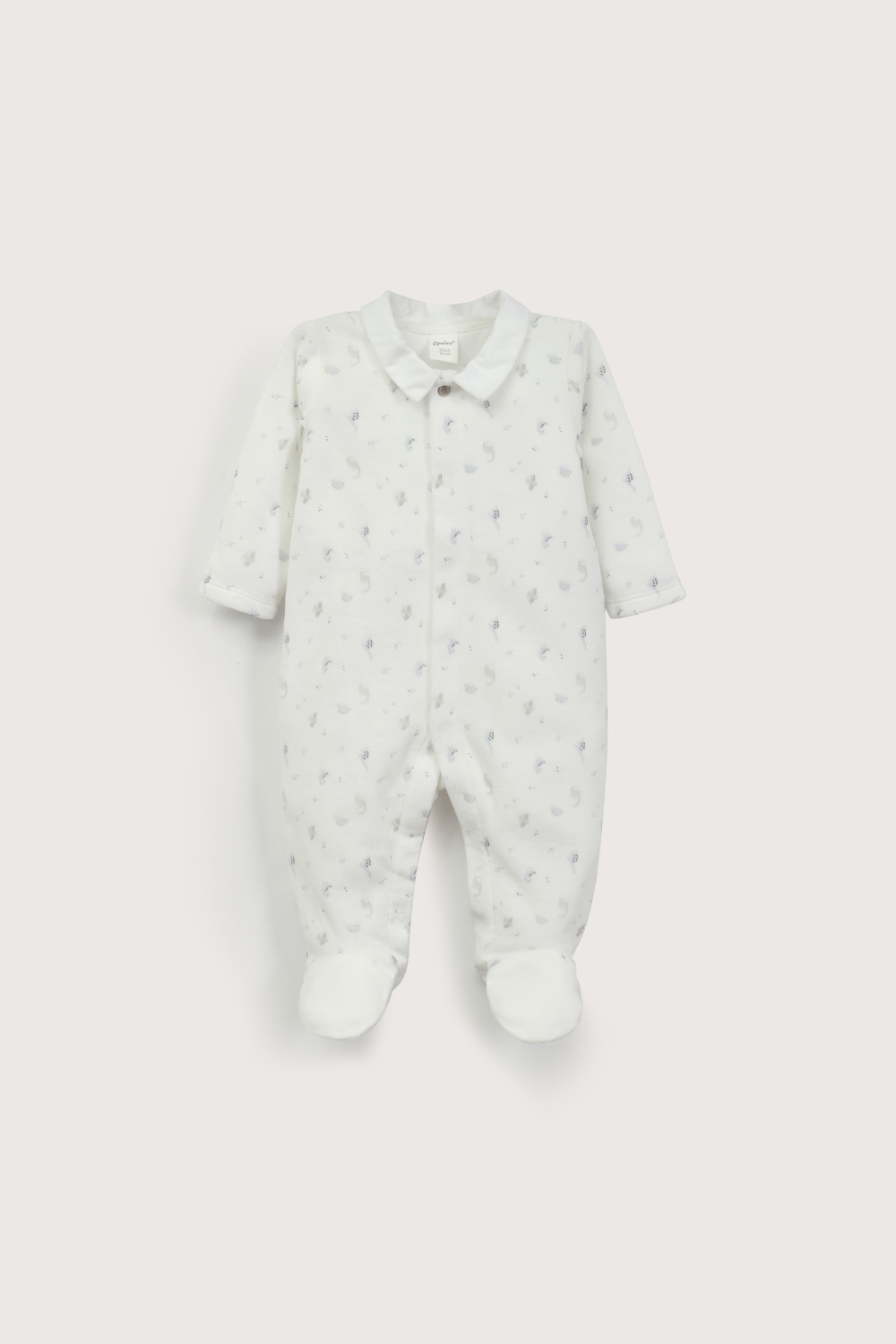 Osito plush blanco de bebé niño-1