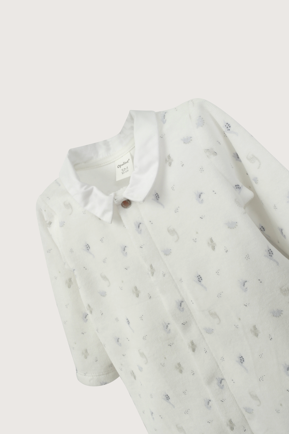 Osito plush blanco de bebé niño-3