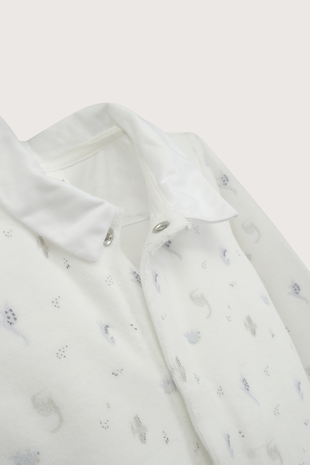 Osito plush blanco de bebé niño-4