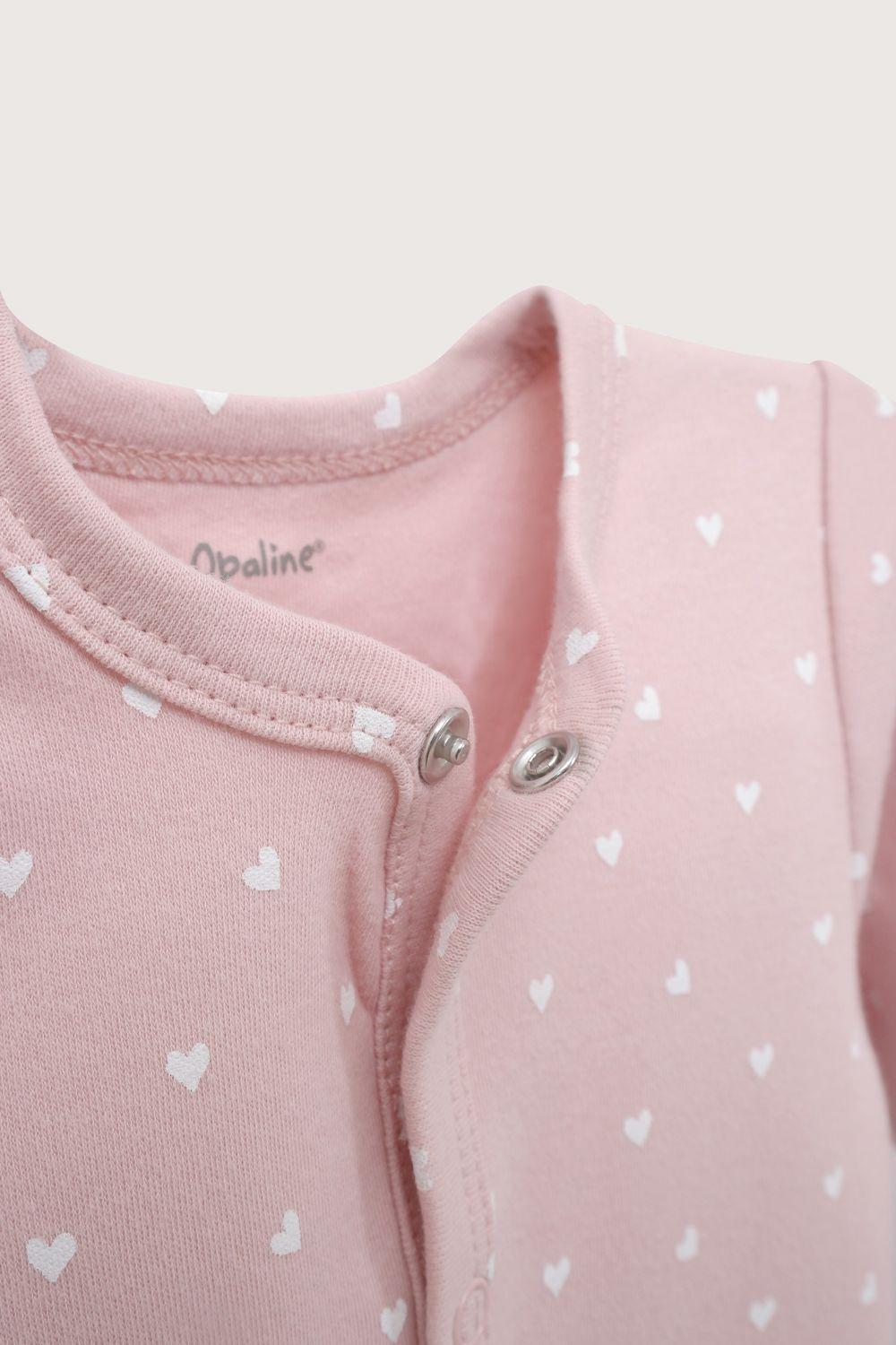 Osito rosado de algodón de bebé niña-3