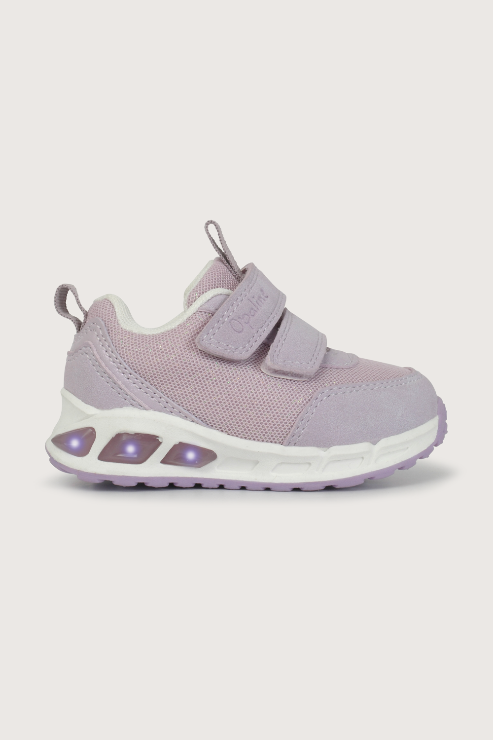 Zapatilla con luz morada de niña-1