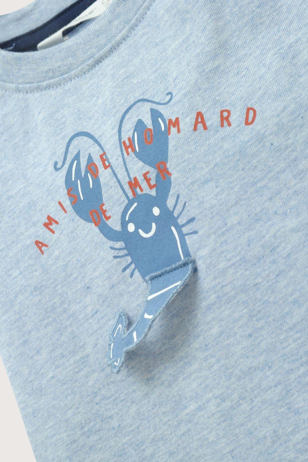 Polera manga corta celeste de niño-4