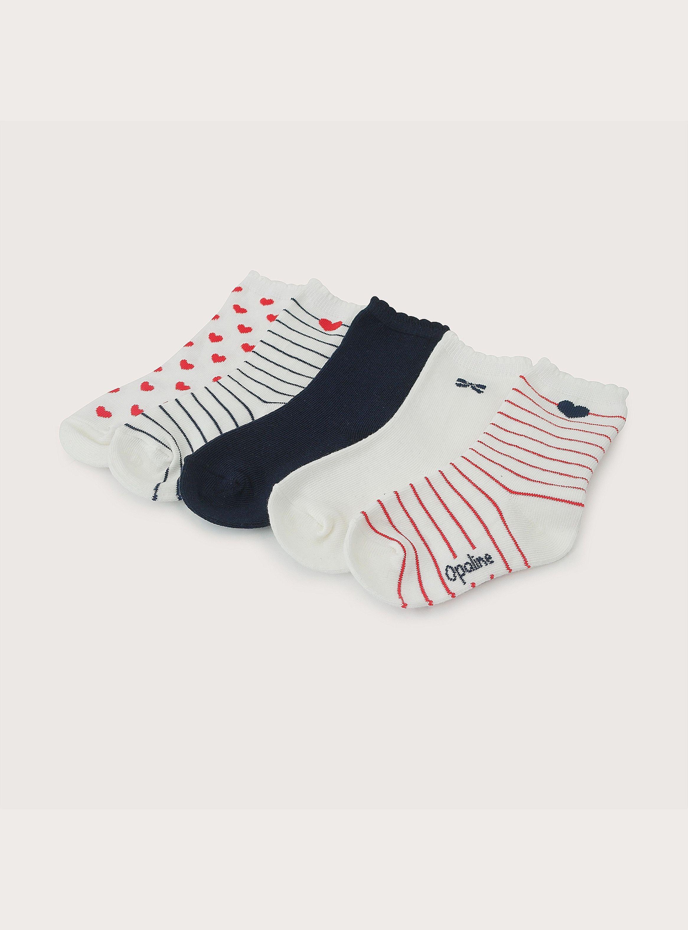 Pack De 5 Calcetines Con Rayas De Niña-1