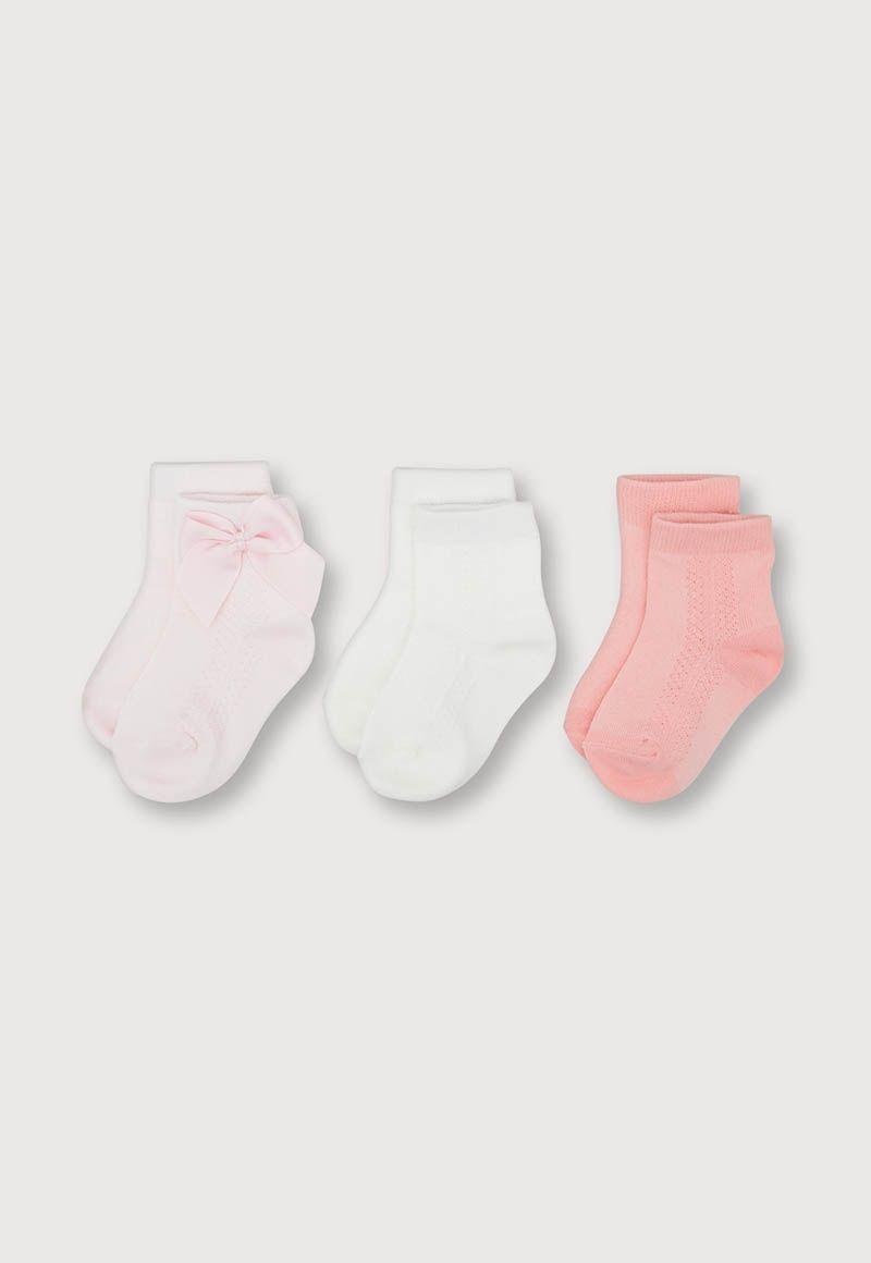 Calcetines de niña calado Rosado (6M a 6A) OPALINE-2