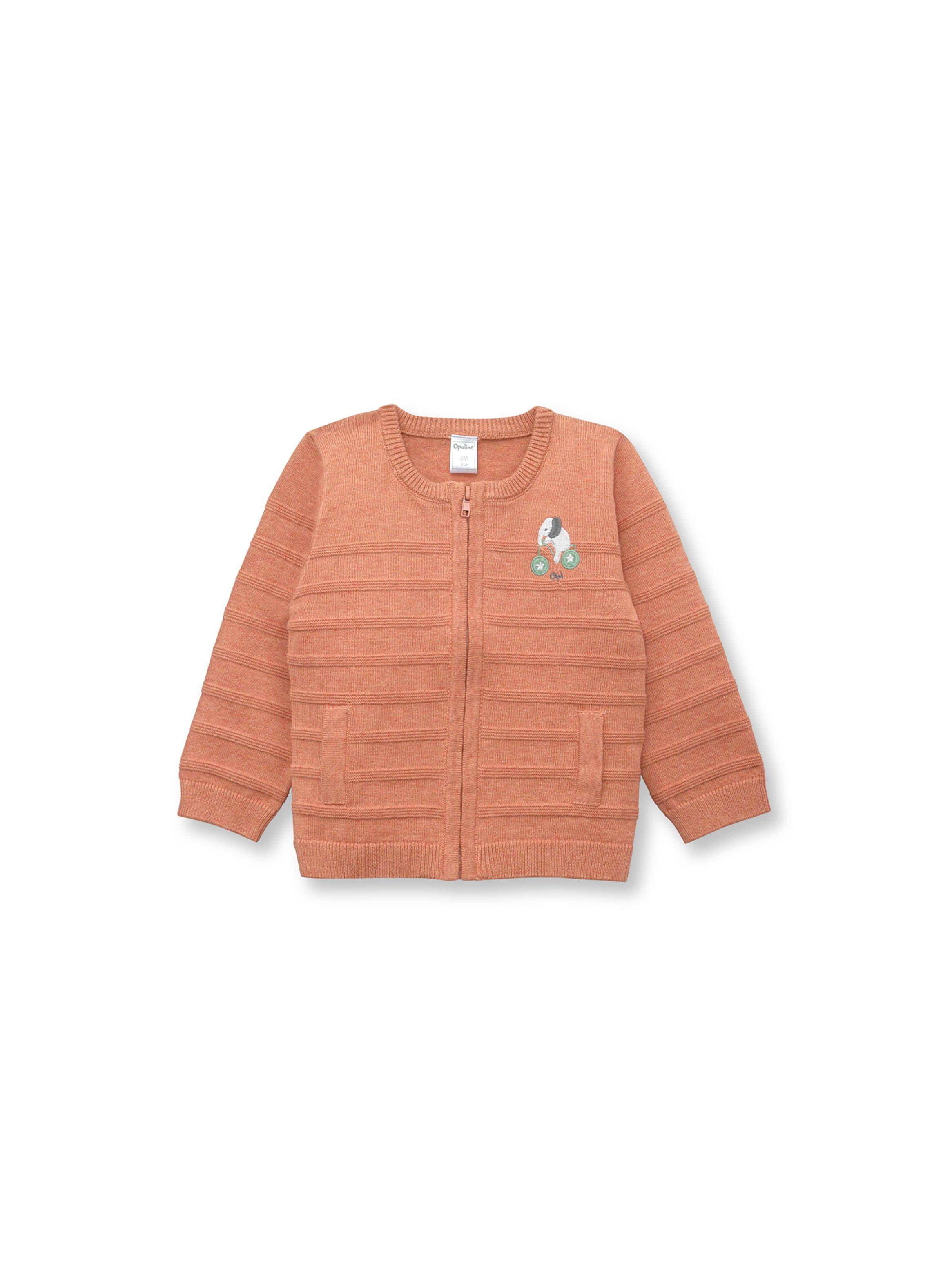 Chaleco de bebé niño con cierre Naranjo (RN - 9M)-0