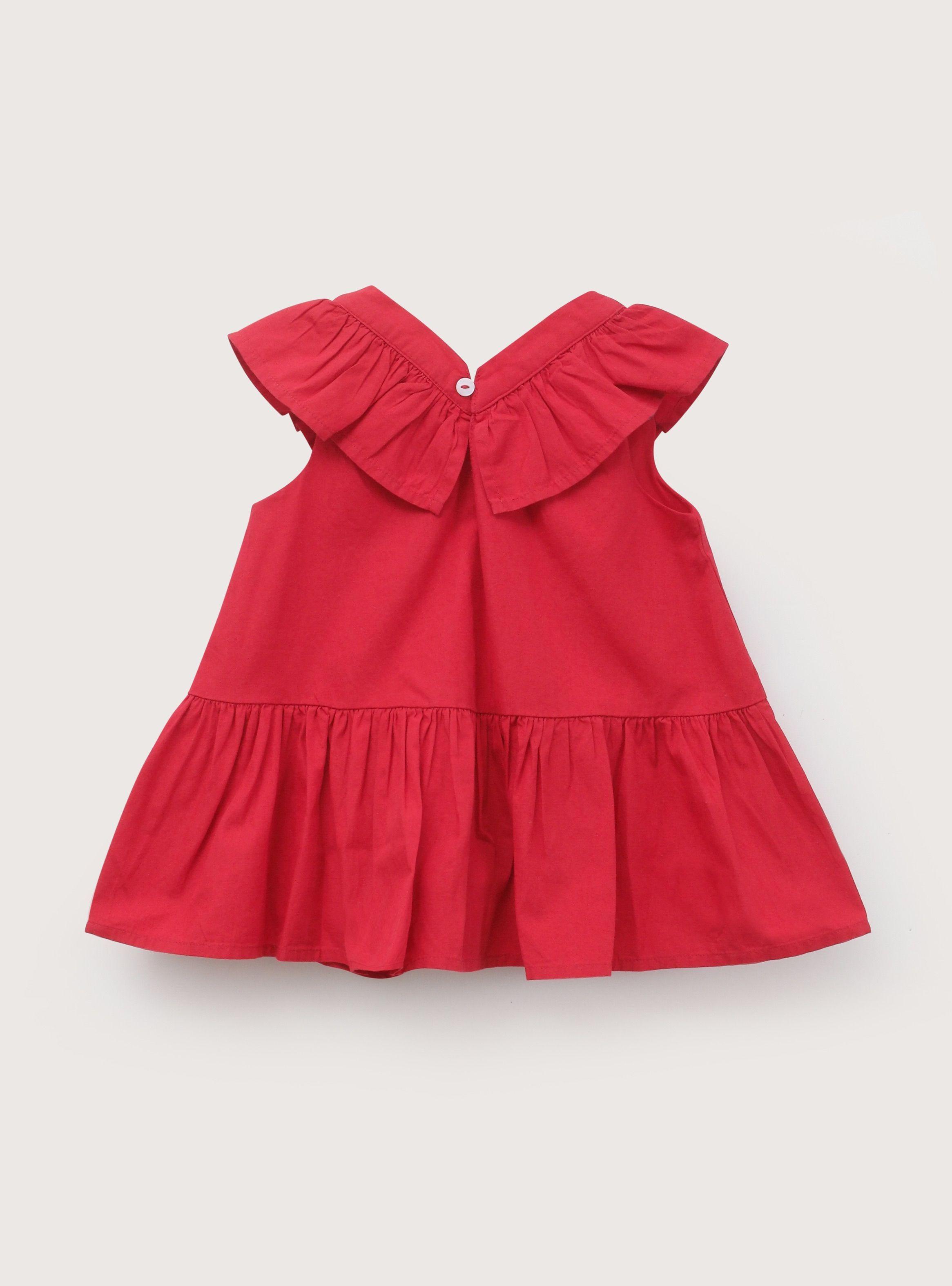 Vestido Vuelos Rojo Infant Niña-2