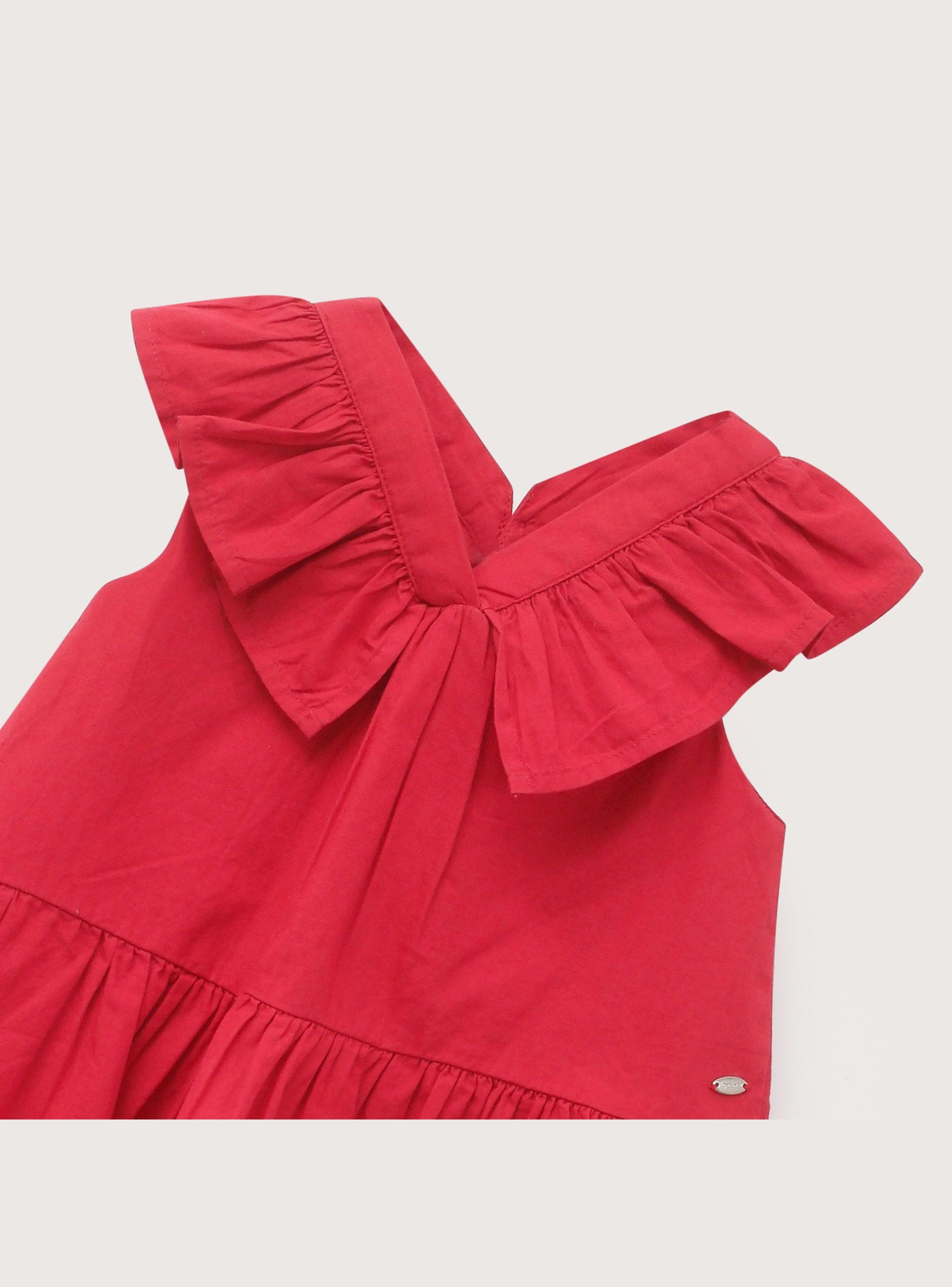 Vestido Vuelos Rojo Infant Niña-3