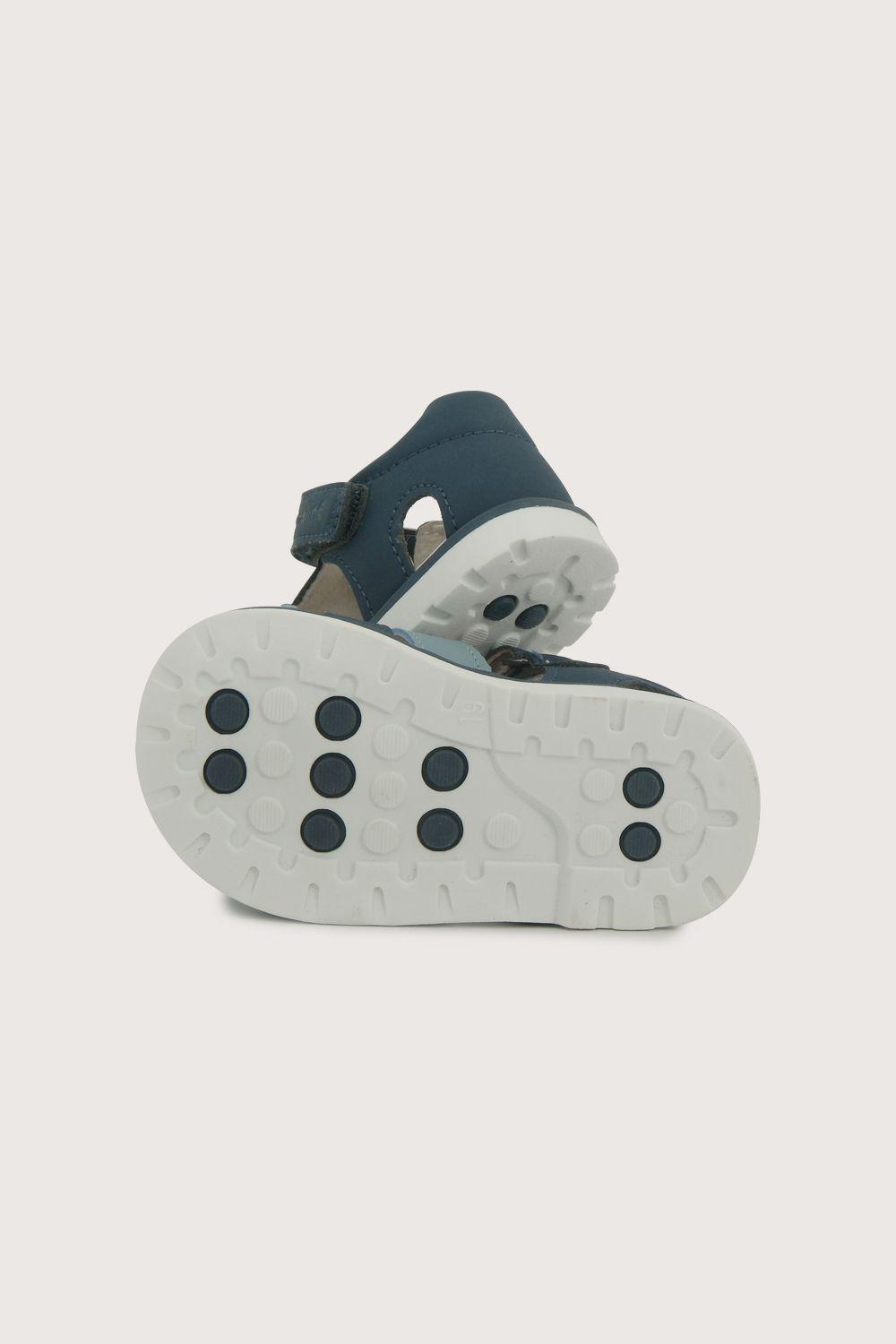 Sandalia primeros pasos azul de niño velcro-2