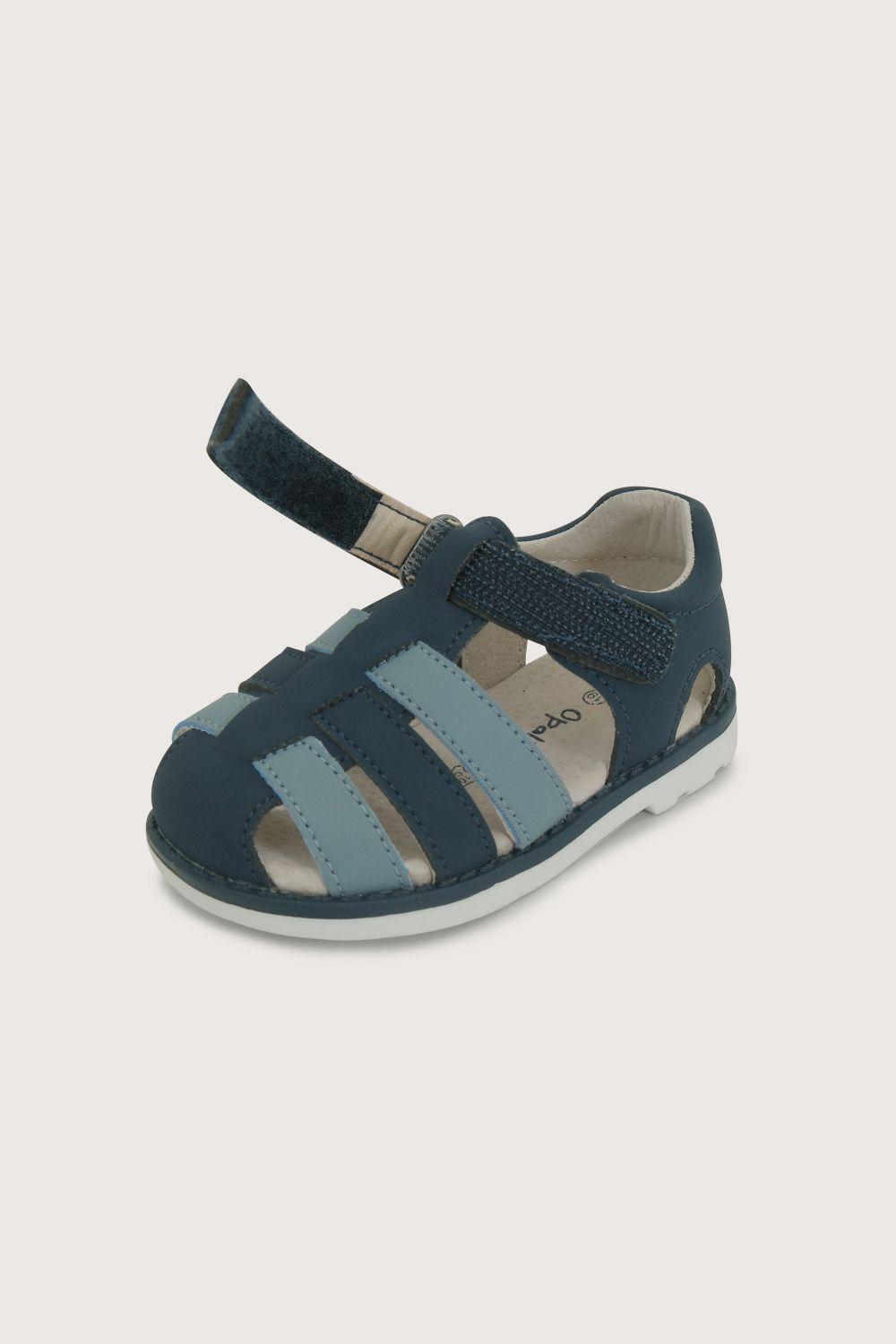 Sandalia primeros pasos azul de niño velcro-5