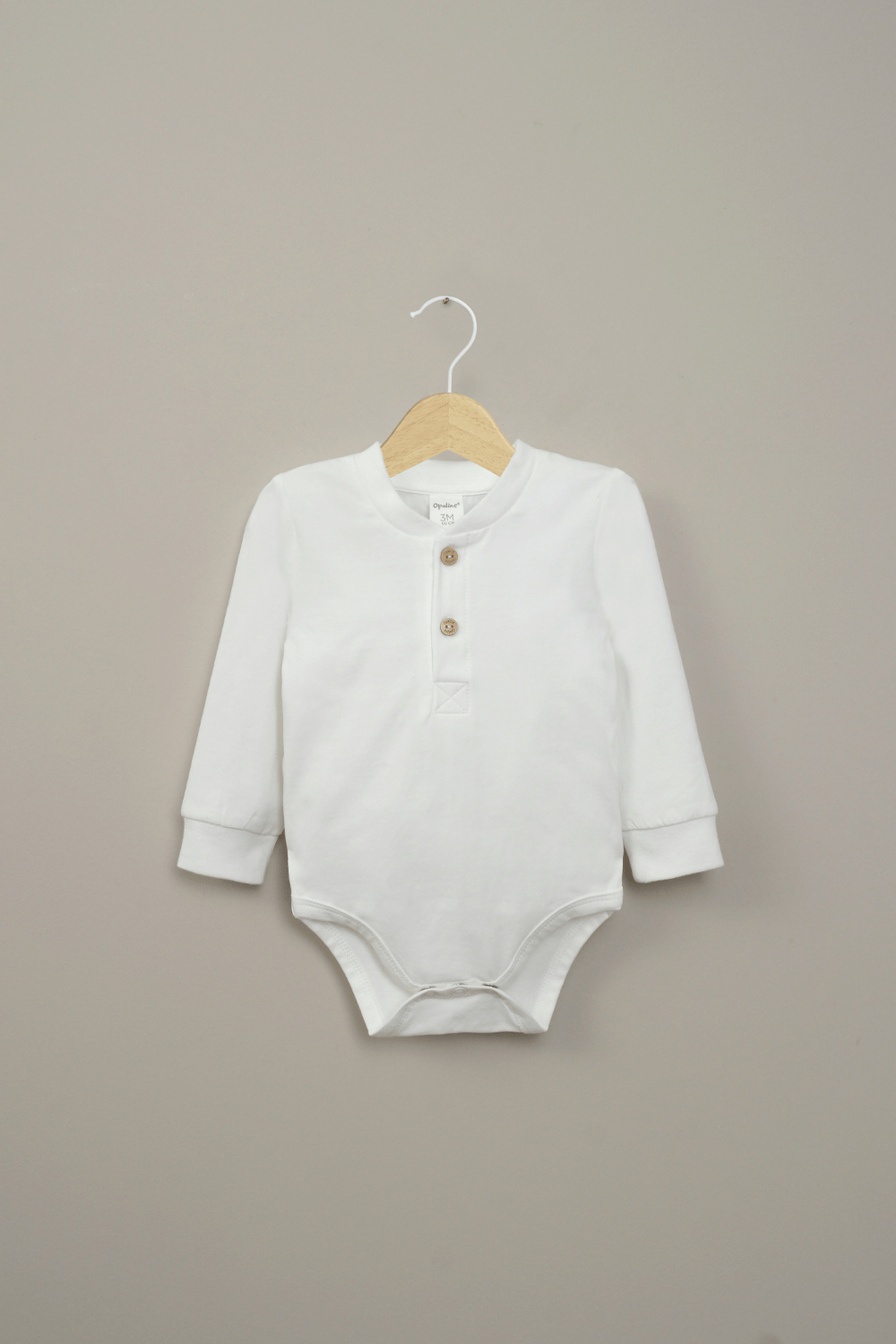 Body blanco con botones de bebé niño-0