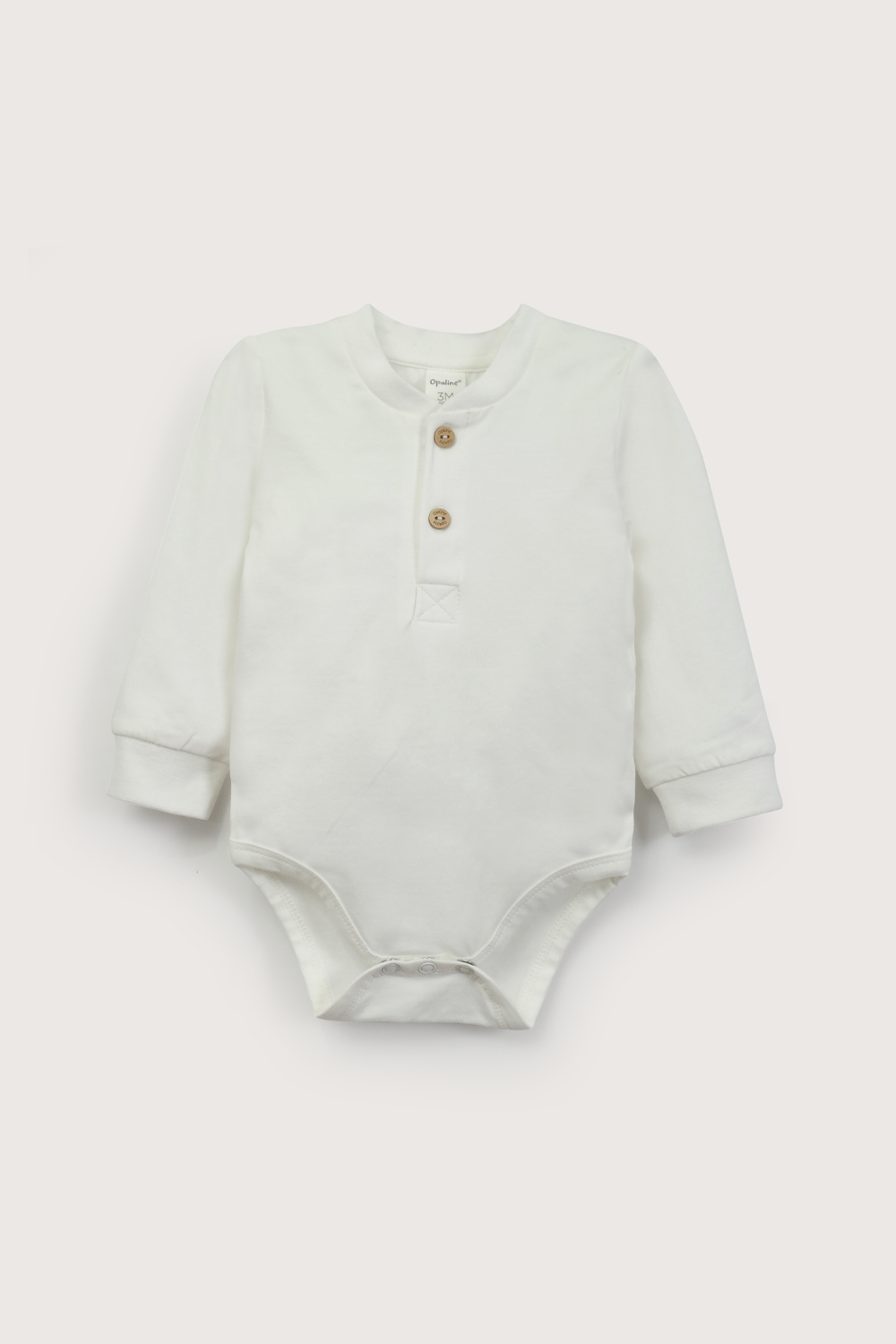 Body blanco con botones de bebé niño-1