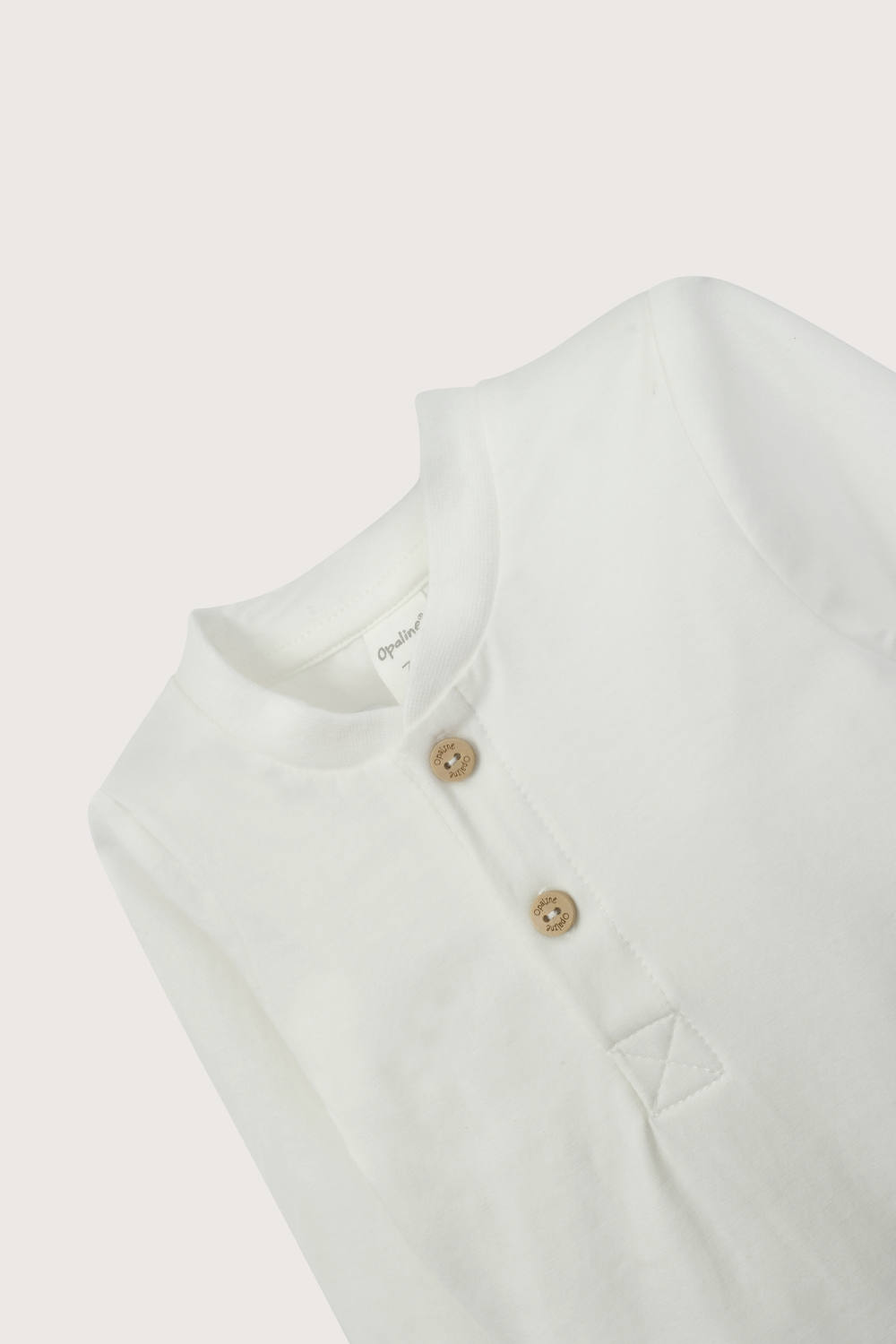Body blanco con botones de bebé niño-3