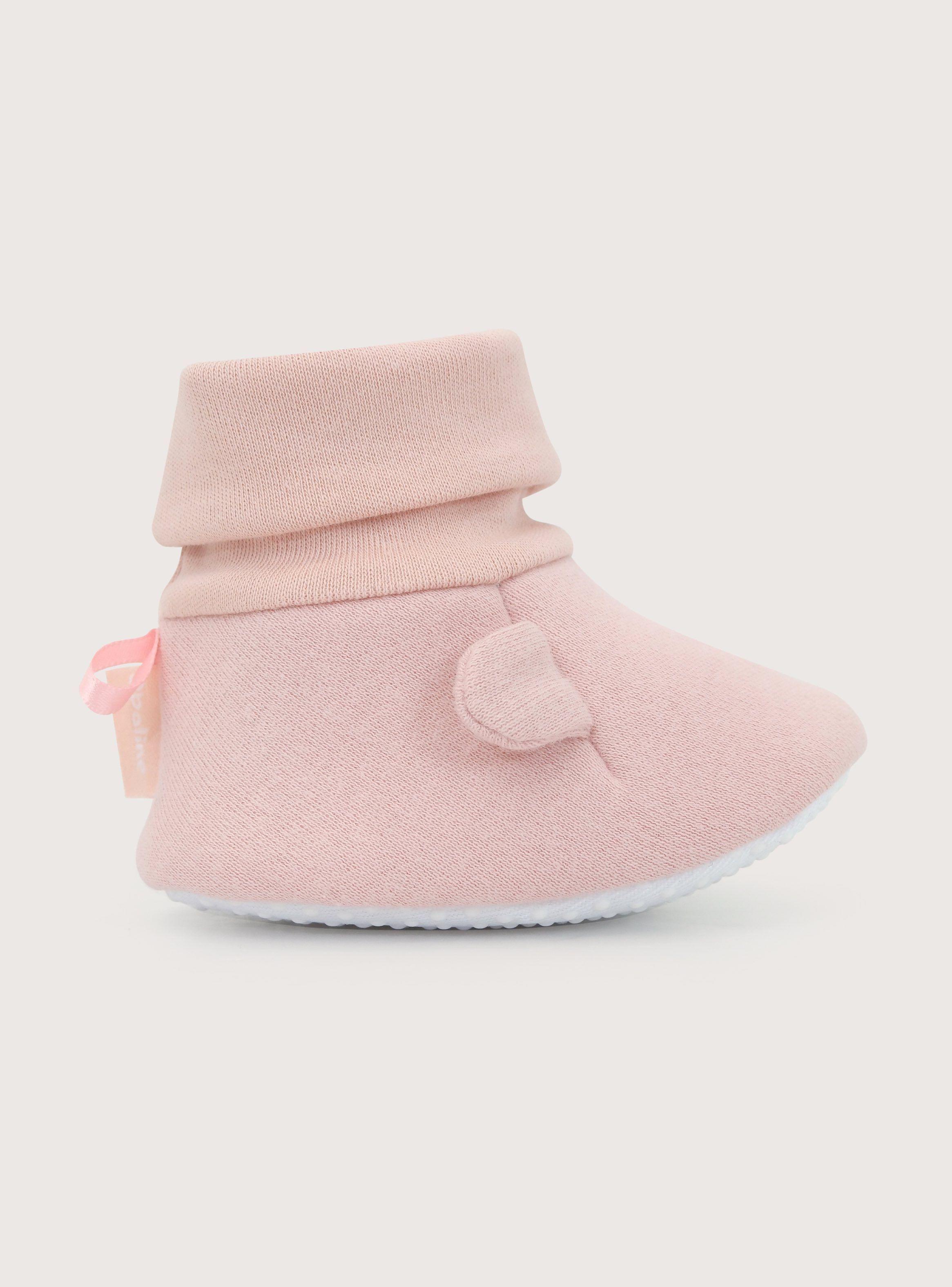 Pantufla Bebe Niña Orejas Rosada-2