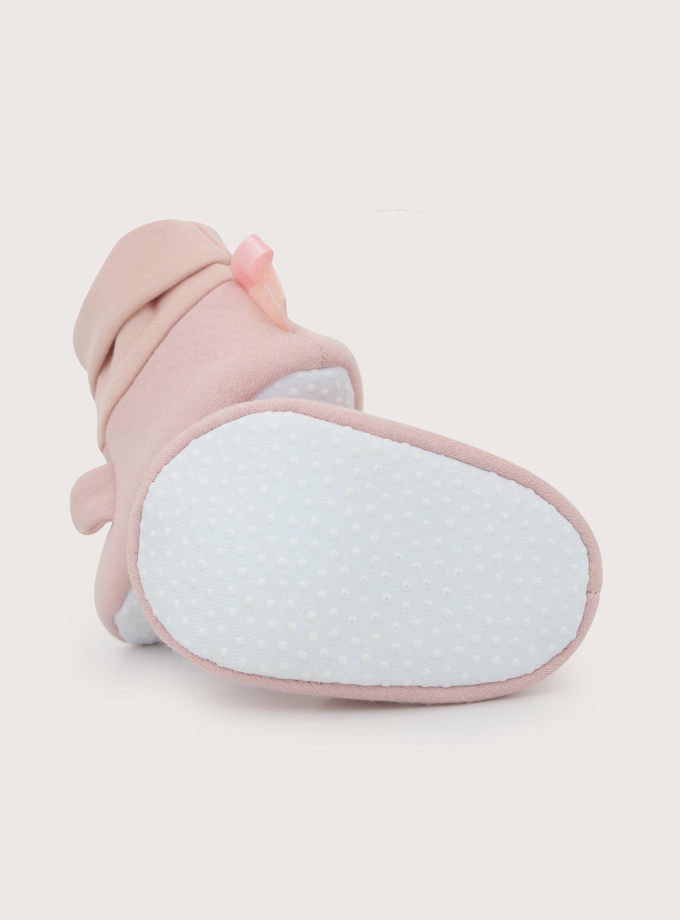 Pantufla Bebe Niña Orejas Rosada-4