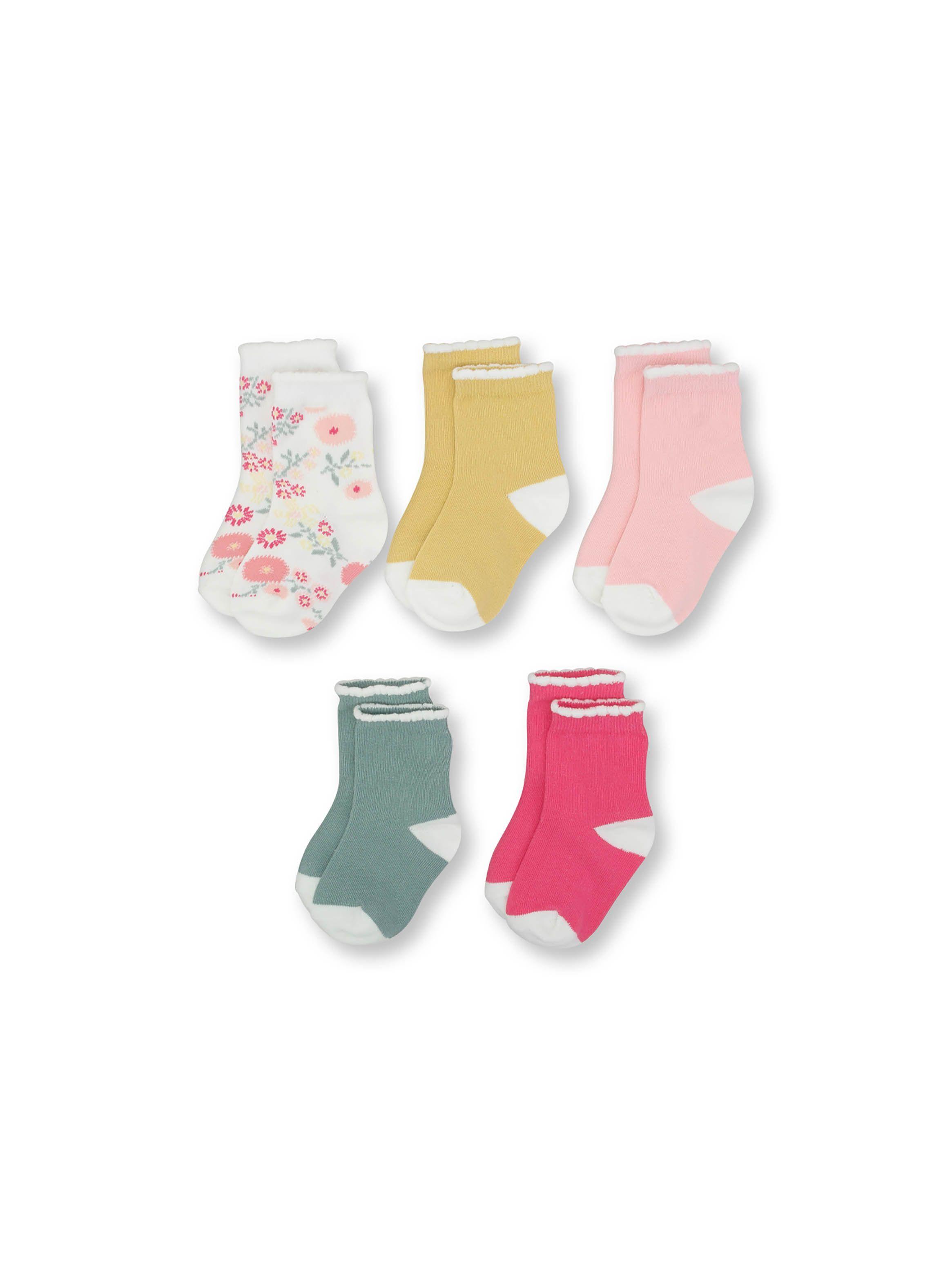 Calcetines de niña s floral Rosado (6M a 6A) OPALINE-0