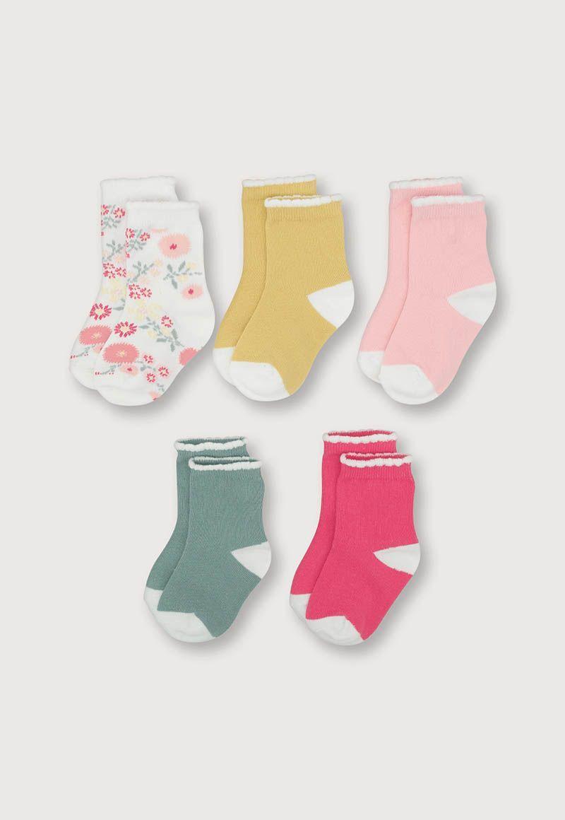 Calcetines de niña s floral Rosado (6M a 6A) OPALINE-6