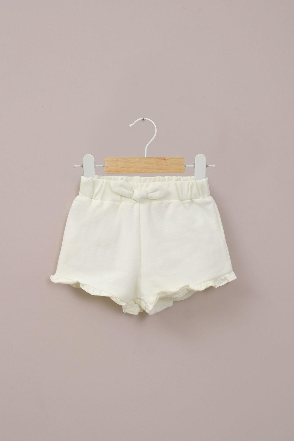 Short amarillo de bebé niña-0