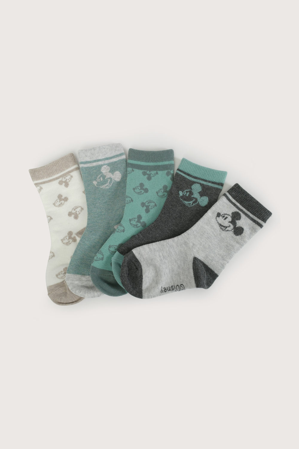 Pack de 5 calcetines disney verde niño-2