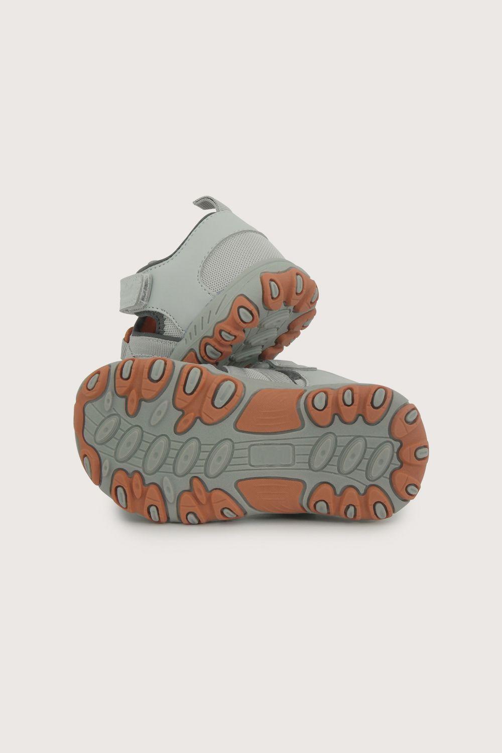 Sandalia outdoor gris de niño velcro-2