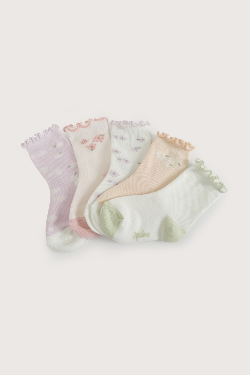 Pack de 5 calcetines rosado niña-2