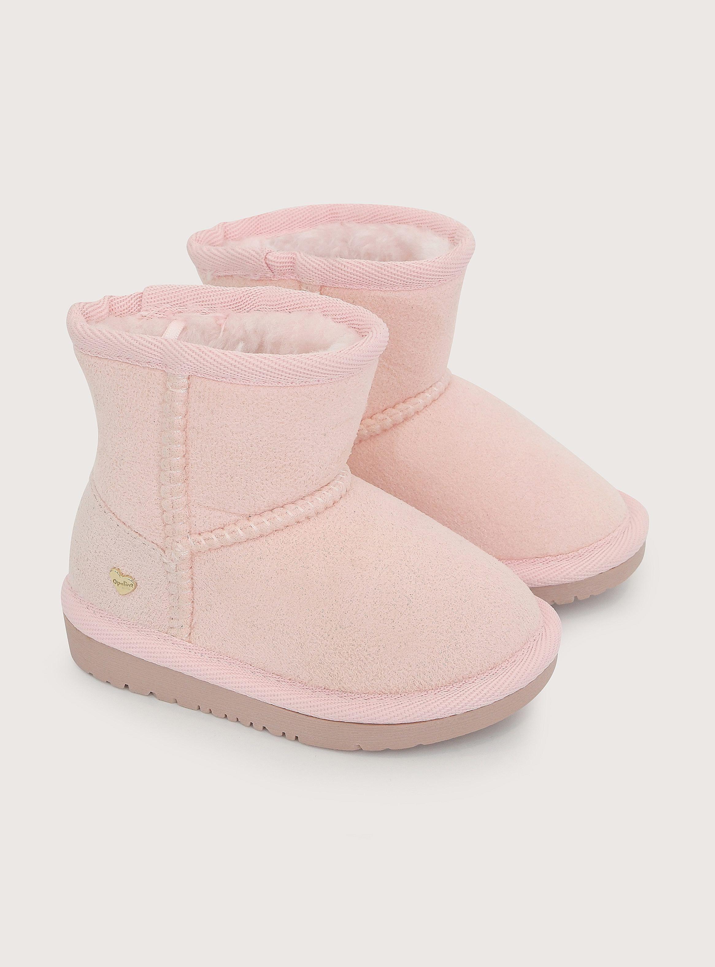 Botín Peludo Casual Rosado Niña-0