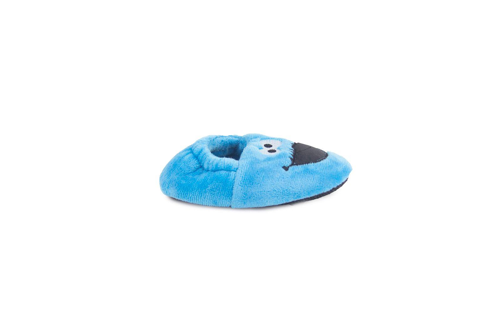 Pantufla bebé celeste Cookie Monster-1