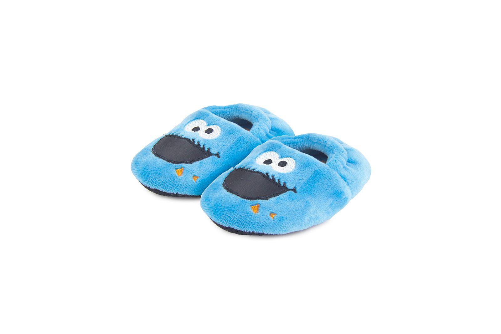 Pantufla bebé celeste Cookie Monster-0