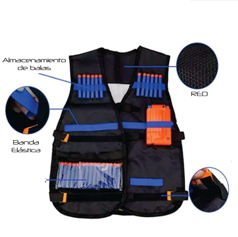 Kit Chaleco Táctico Para Niños Nerf Dardos Guns N-strike-5