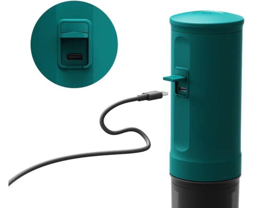 Máquina de Café Espresso Eléctrica Outin Portátil Nano Verde Azulado-2