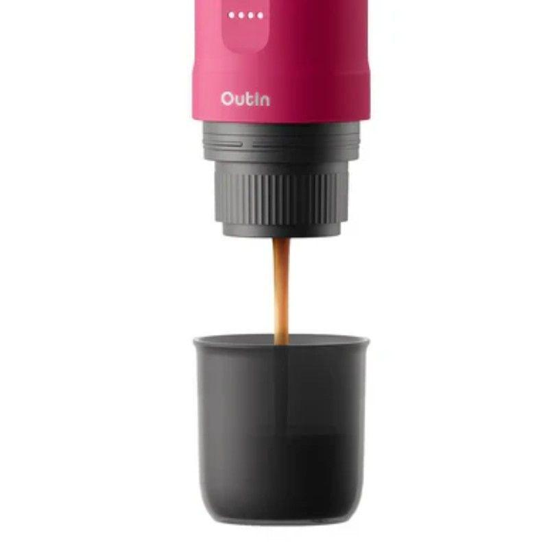 Máquina de Café Espresso Eléctrica Outin Portátil Nano Rosa Fucsia-2