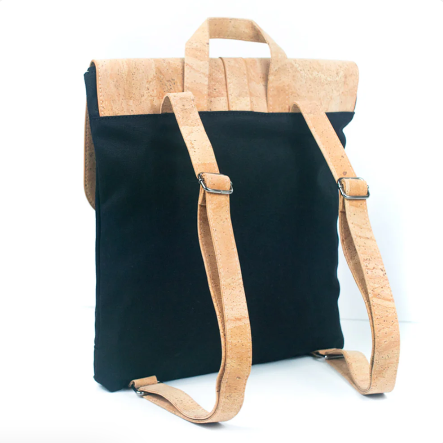 Mochila Aveiro computador, cuero de corcho natural, SINTRA, Made in Portugal-3