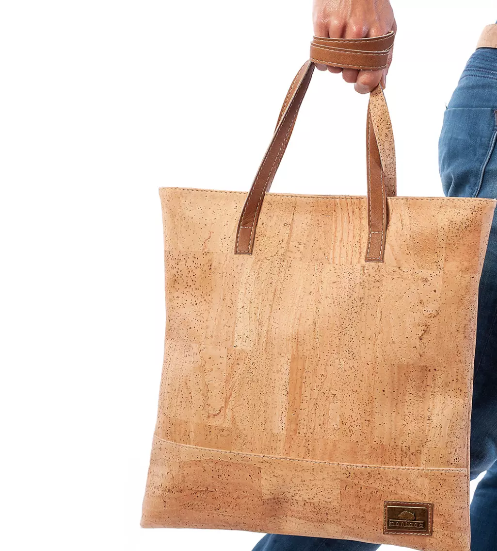 Cartera Nazaré mujer cuero de corcho natural, SINTRA, Made in Portugal-2