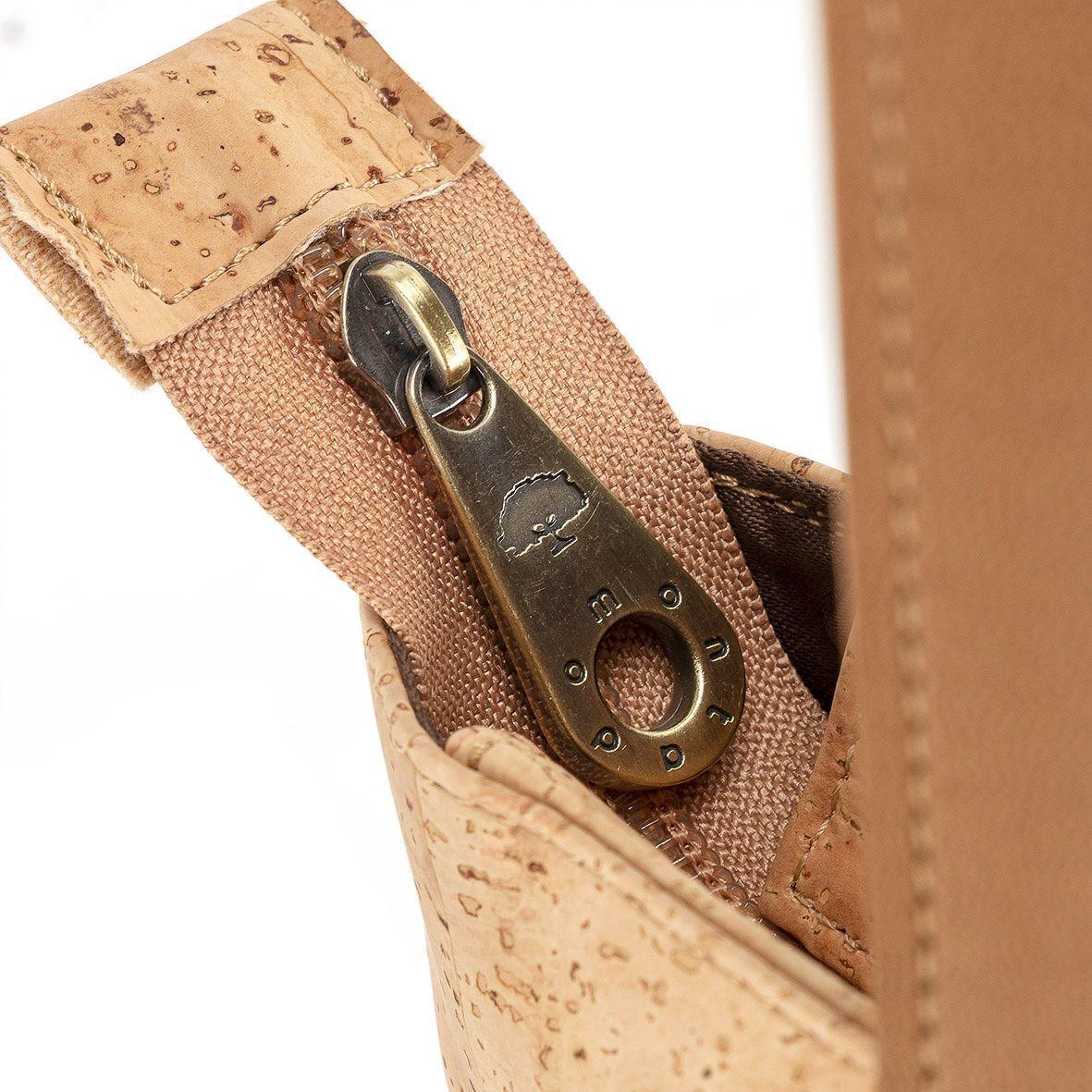 Cartera Nazaré mujer cuero de corcho natural, SINTRA, Made in Portugal-1