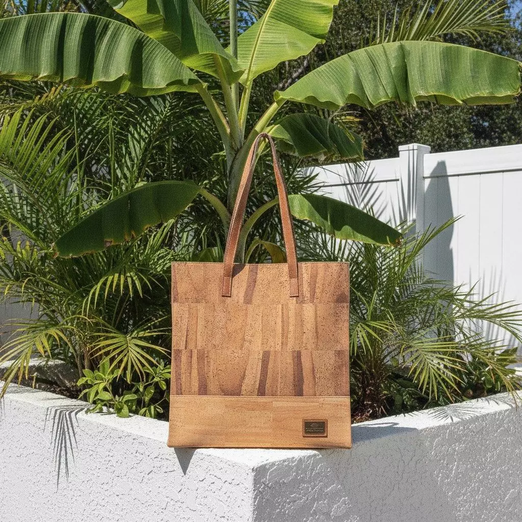 Cartera Nazaré mujer cuero de corcho natural, SINTRA, Made in Portugal-5