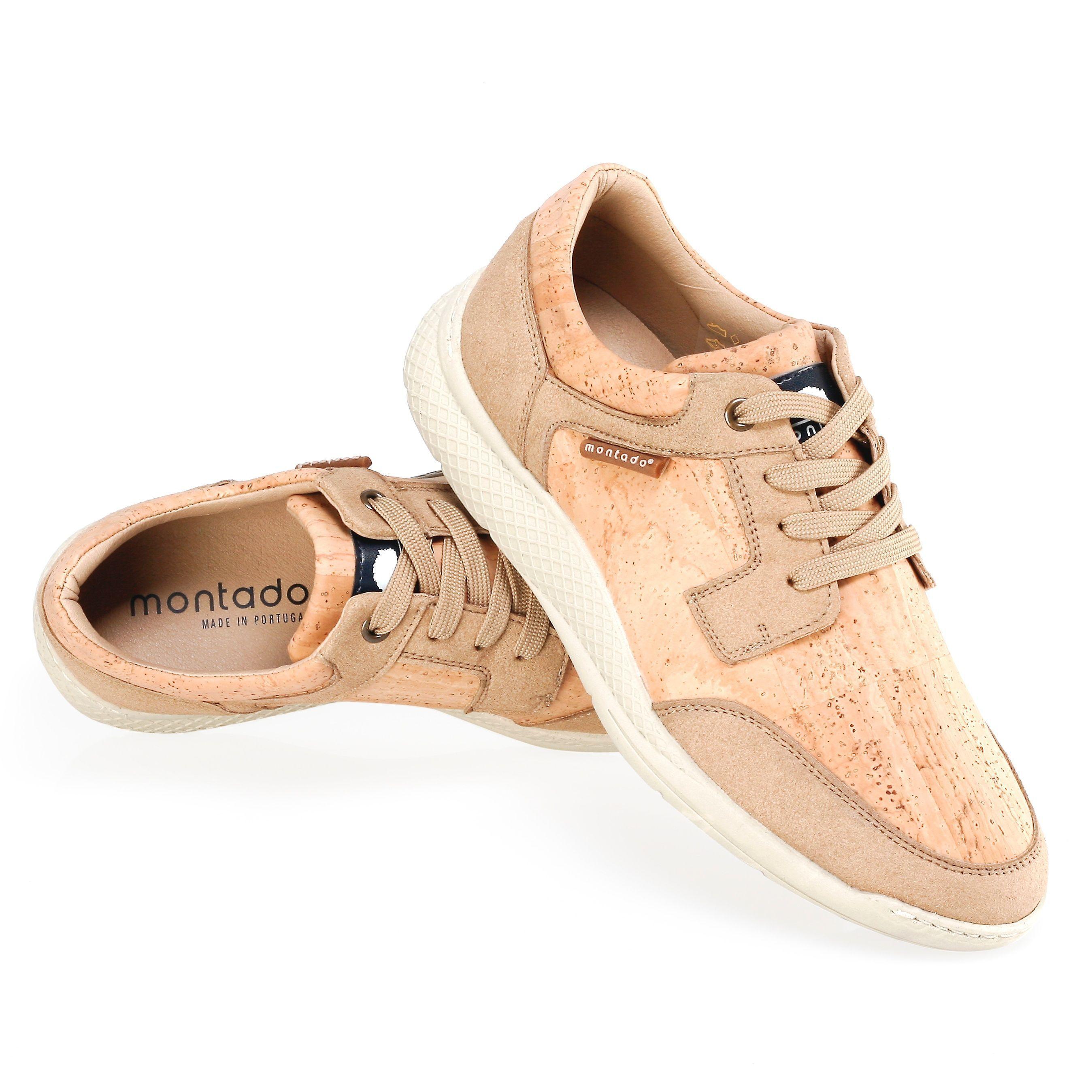Zapatillas de hombre cuero de corcho natural sustentable-0