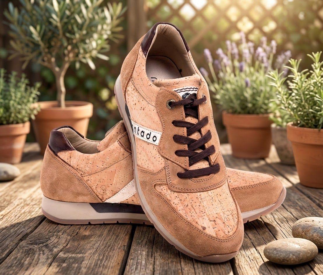 Zapatillas Santarem de hombre de cuero de corcho natural sustentable-2