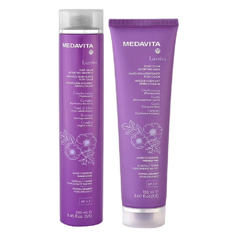 Pack Medavita Post Color Shampoo 250ml + Mascara 150ml-1