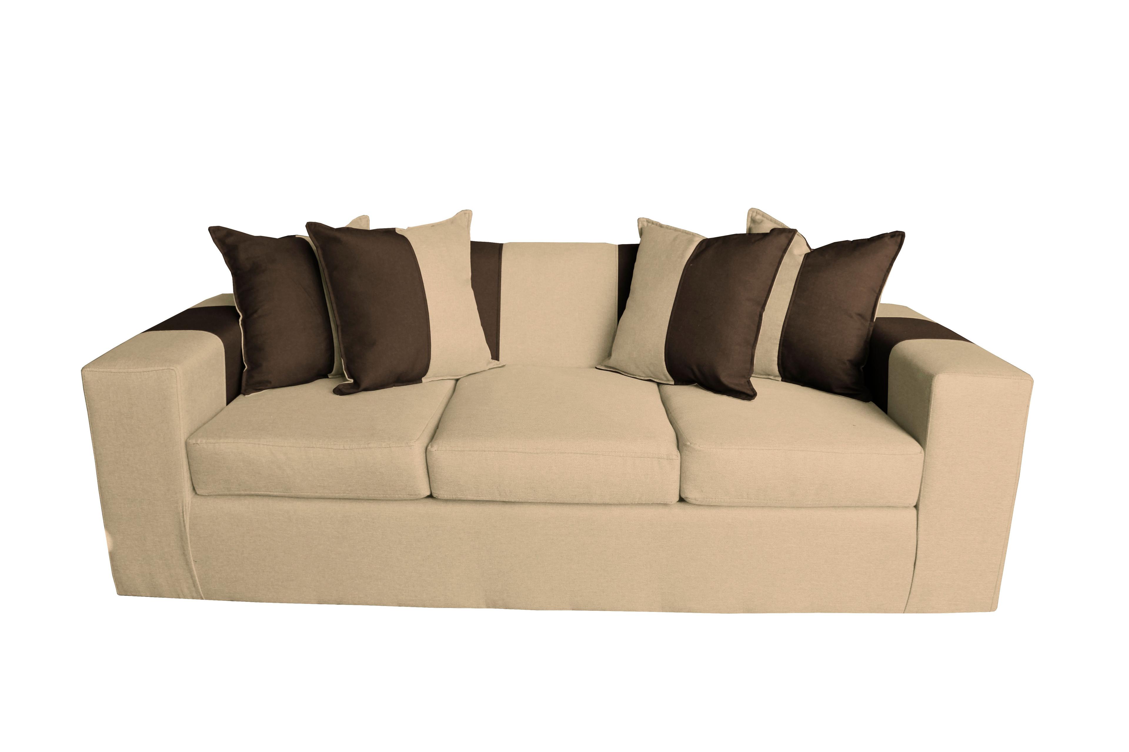 SOFA +2 PUFF BENJAMIN  BEIGE CAFE-2