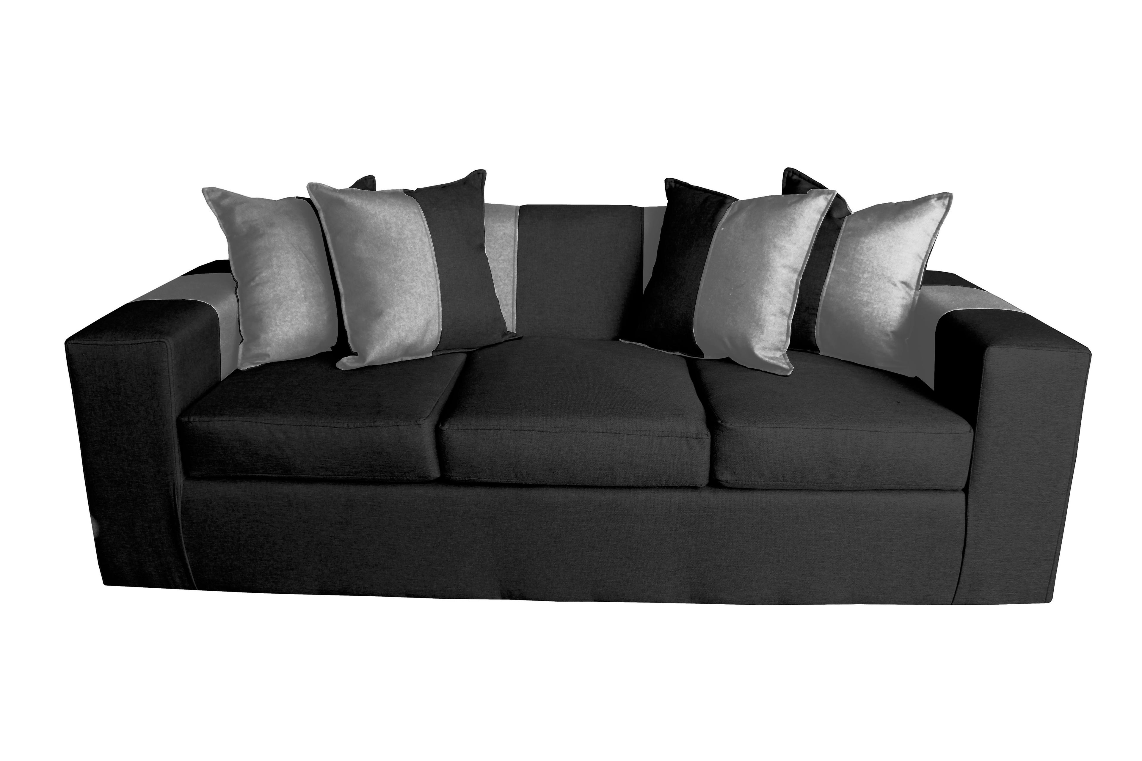 SOFA + 2 PUFF BENJAMIN NEGRO GRIS-2
