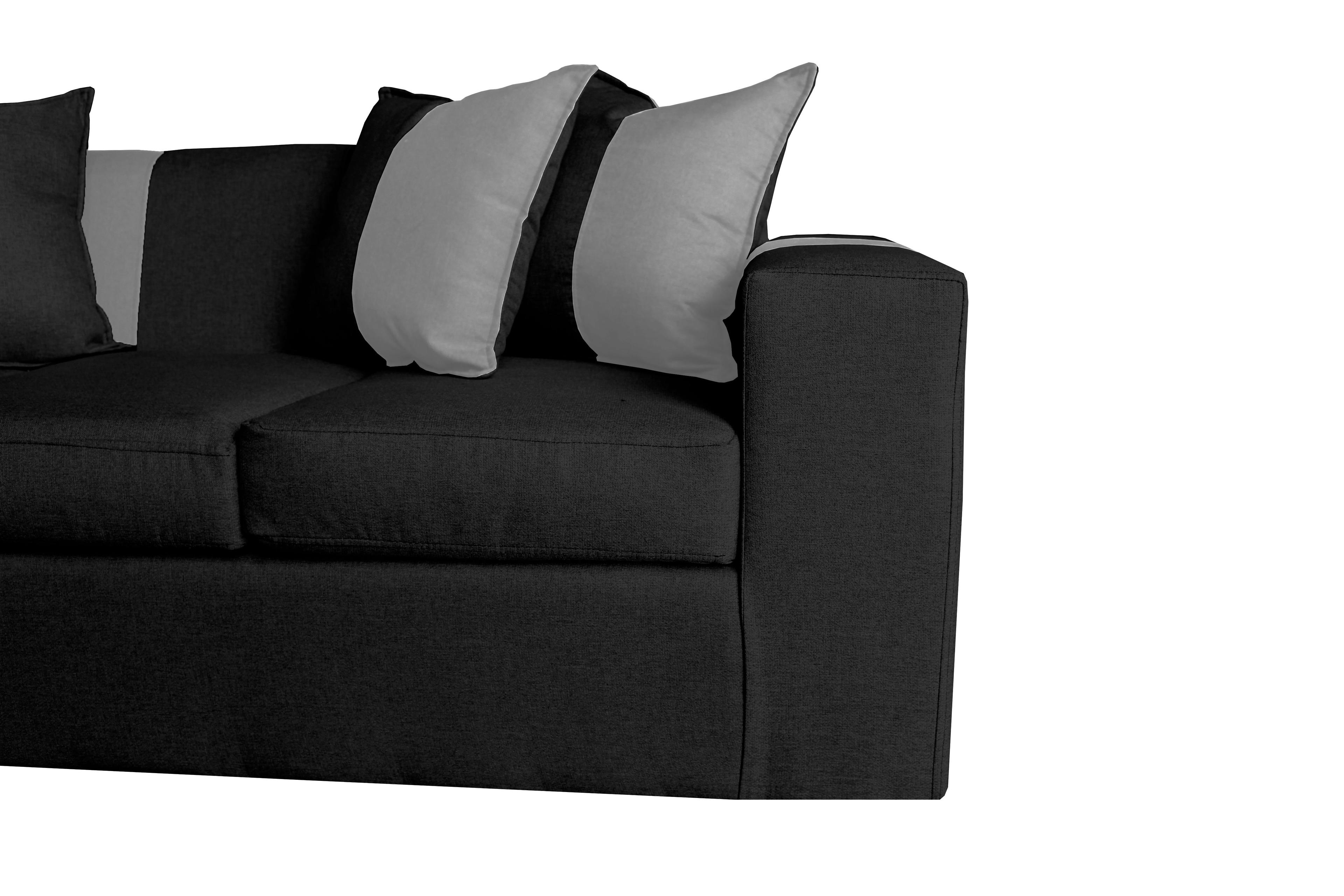 SOFA + 2 PUFF BENJAMIN NEGRO GRIS-4