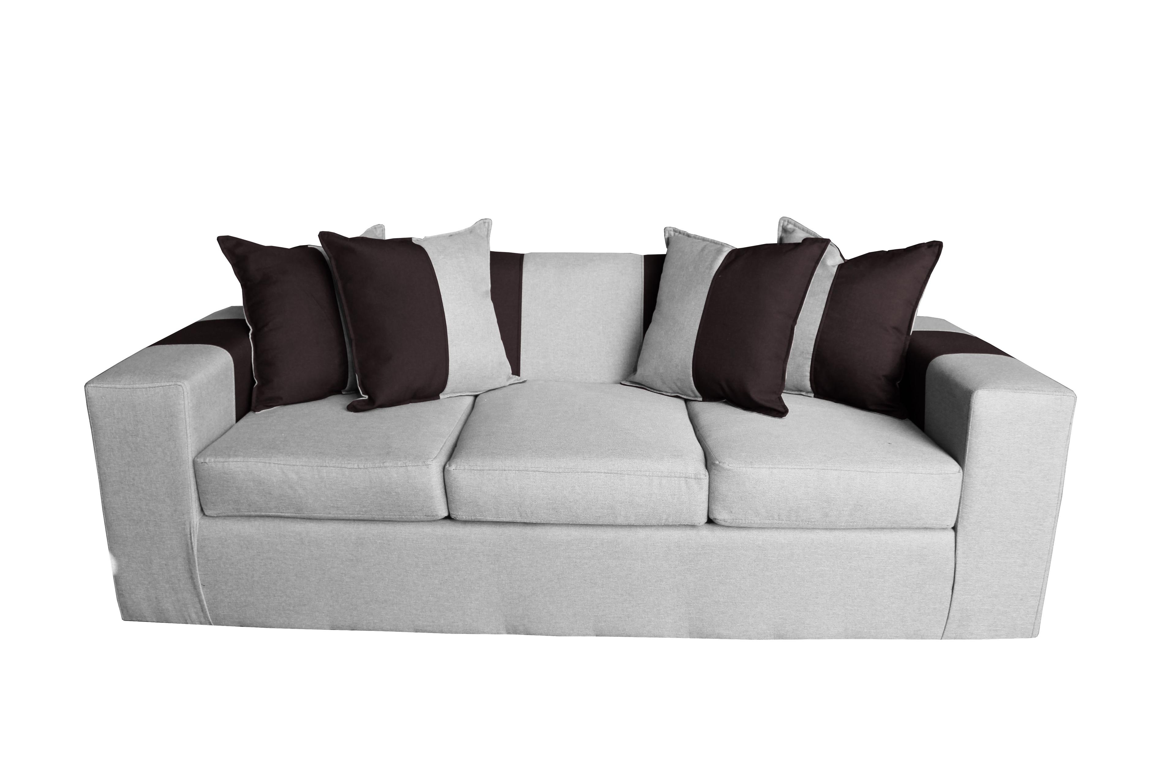 SOFA + 2 PUFF BENJAMIN GRIS NEGRO-2