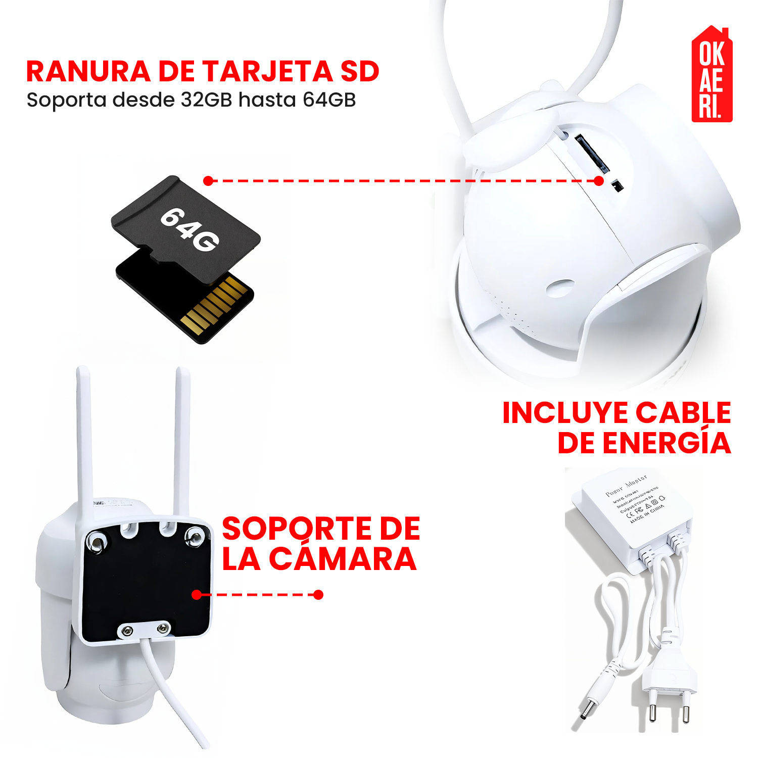 Cámara Ip Con Sensor De Movimiento Impermeable Wifi Full Hd-4