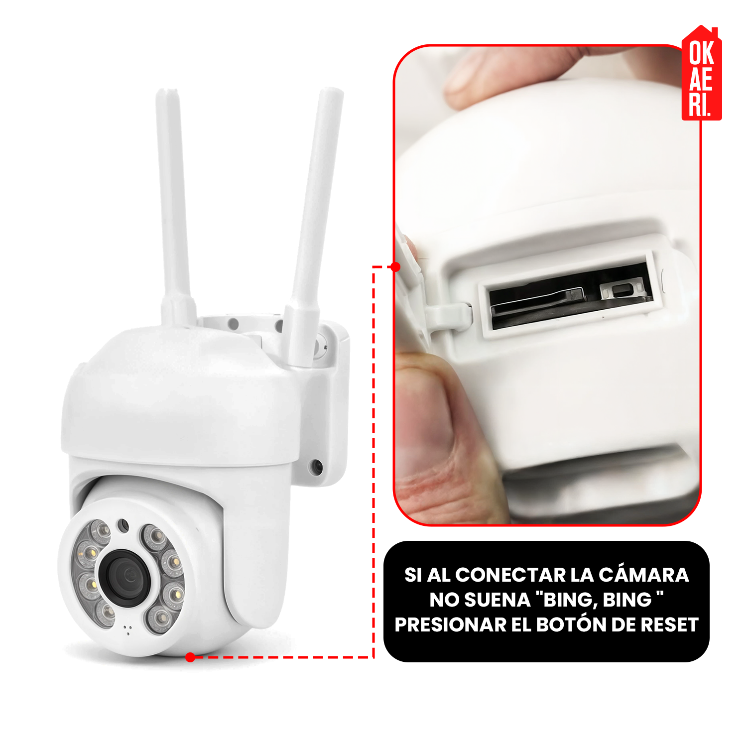Cámara Ip Con Sensor De Movimiento Impermeable Wifi Full Hd-5