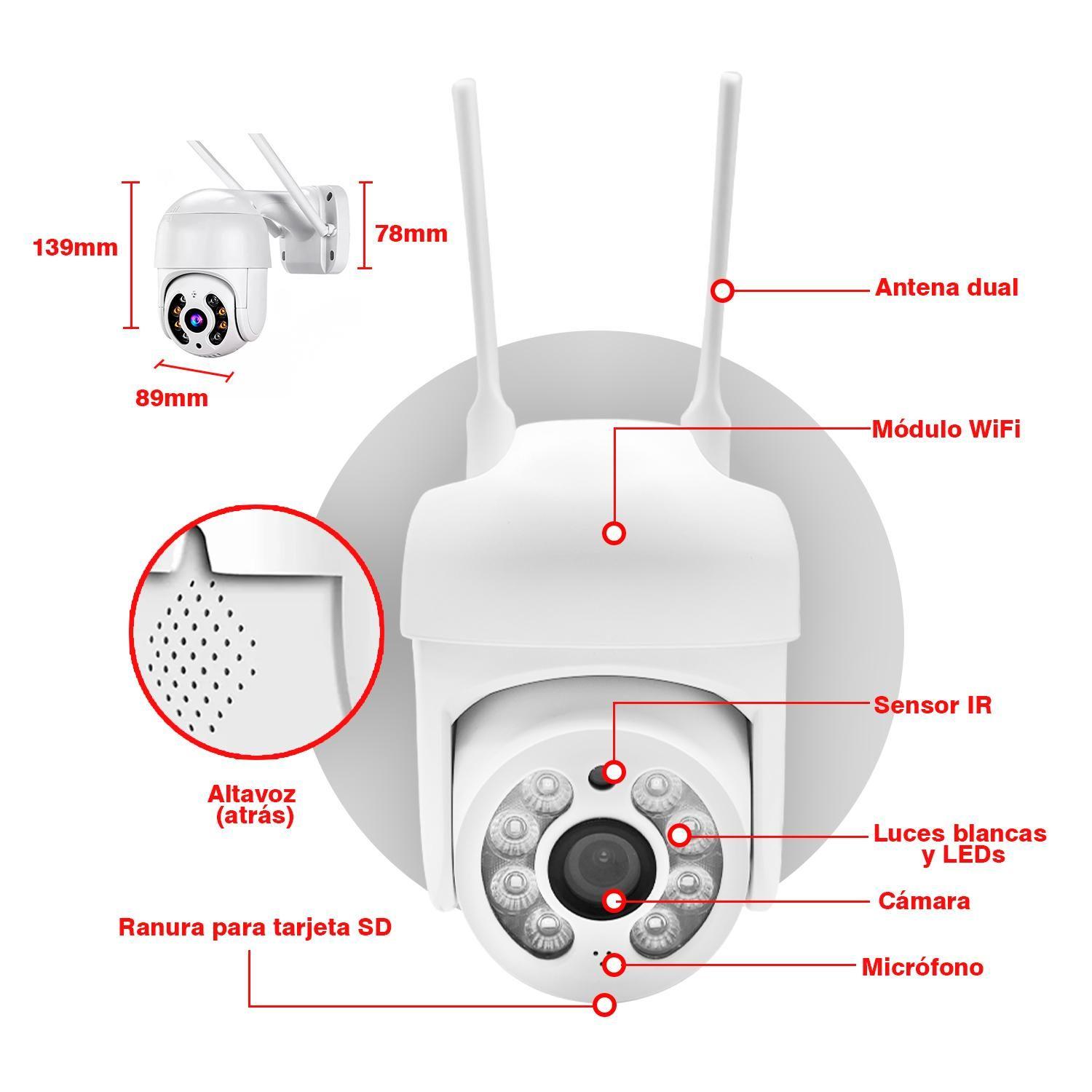 Cámara Ip Con Sensor De Movimiento Impermeable Wifi Full Hd-9