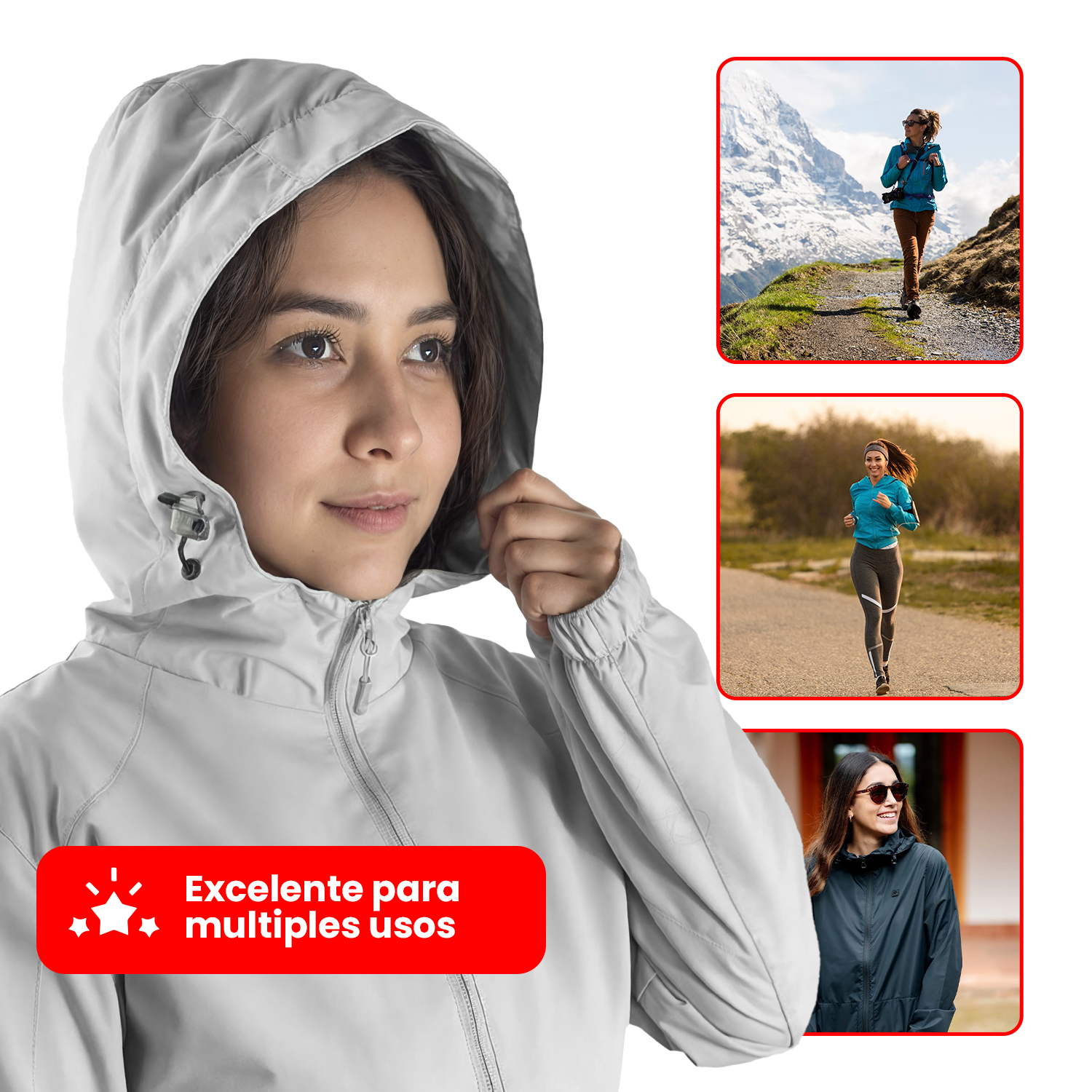 CHAQUETA CORTAVIENTO IMPERMEABLE CON MALLA ULTRALIGERA MUJER-5