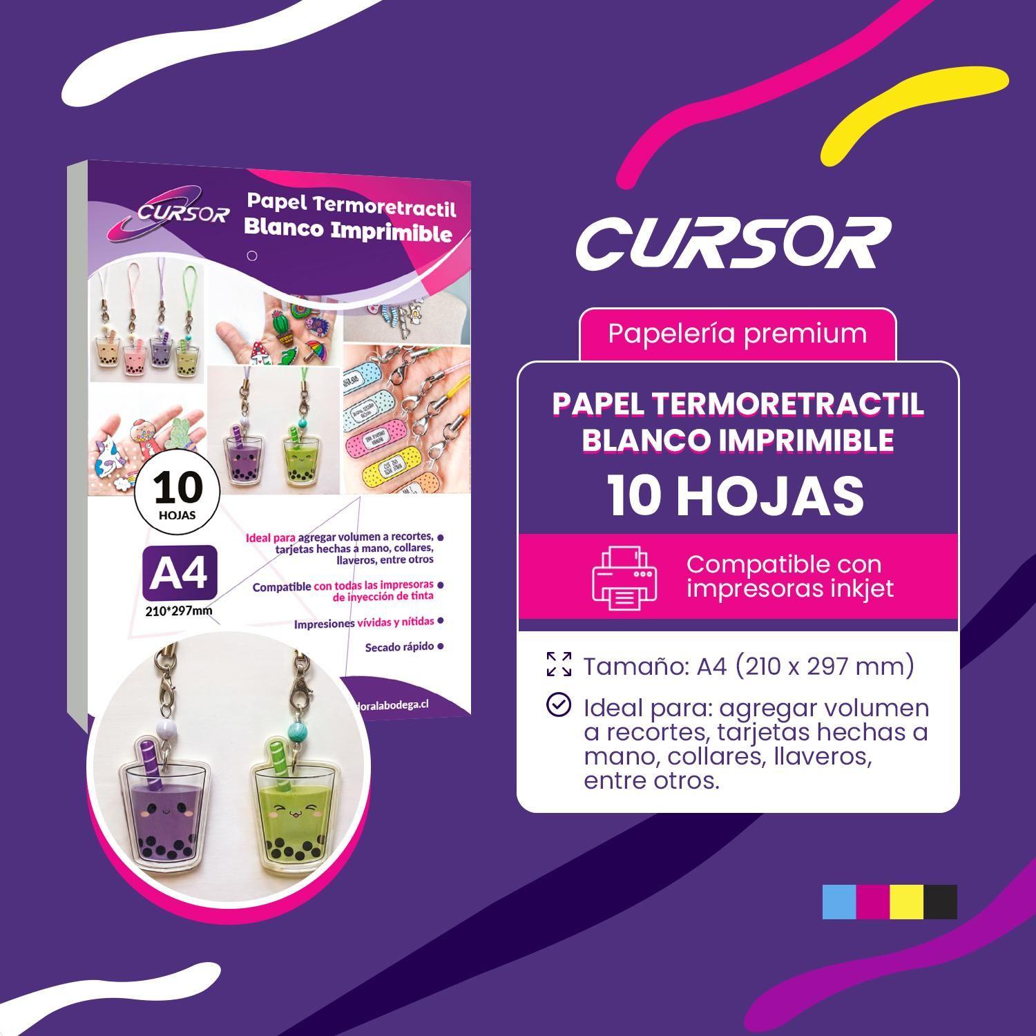 Papel Termoretractil Blanco Imprimible A4 10 Hojas-1
