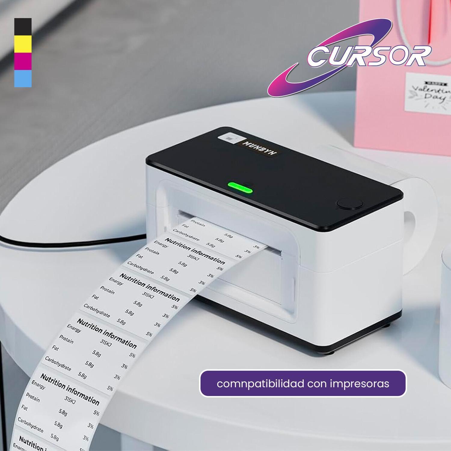 Rollo Etiqueta Térmicas Adhesivas 55x33mm 1000 Pzs Cursor Blanco-2