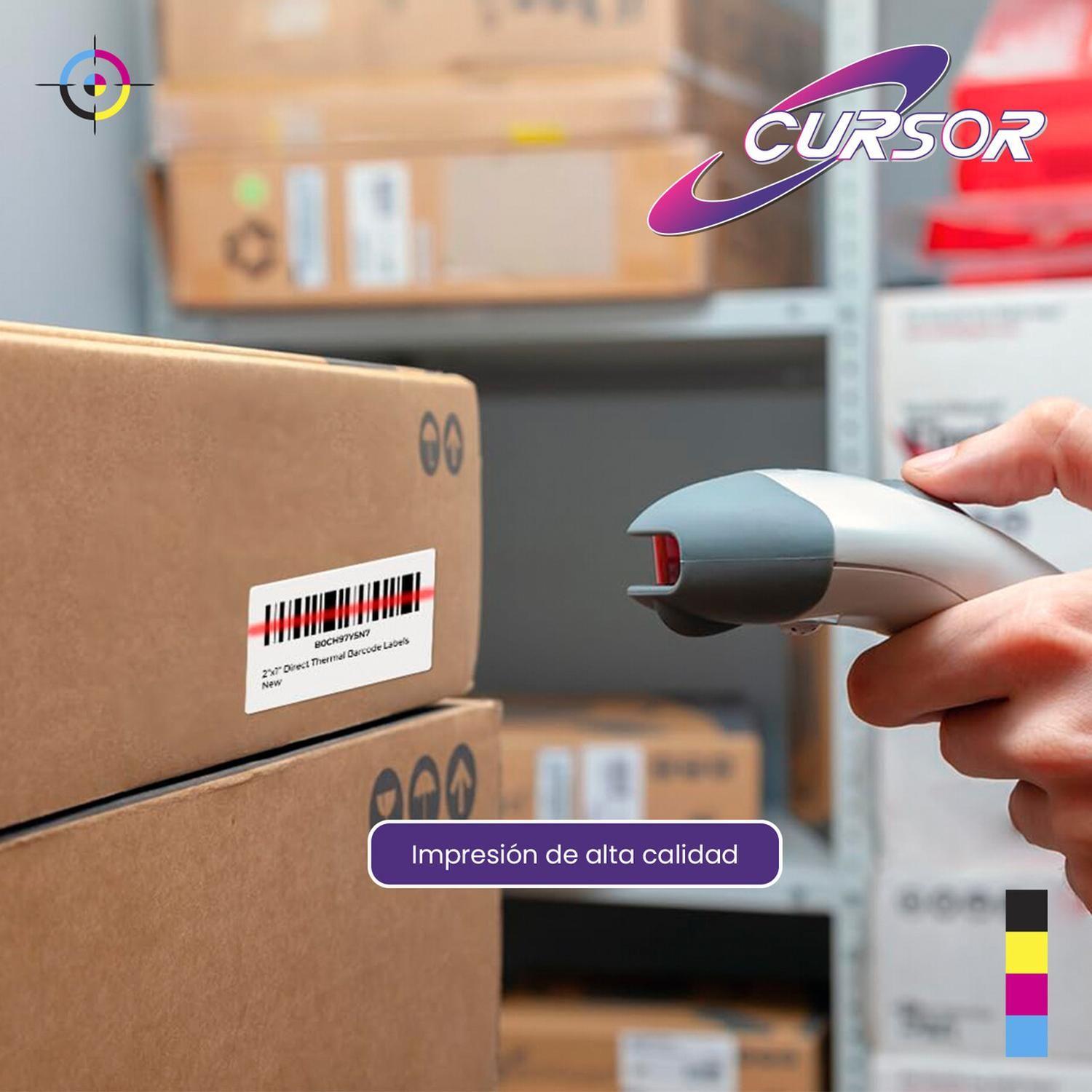 Rollo Etiqueta Térmicas Adhesivas 55x33mm 1000 Pzs Cursor Blanco-3